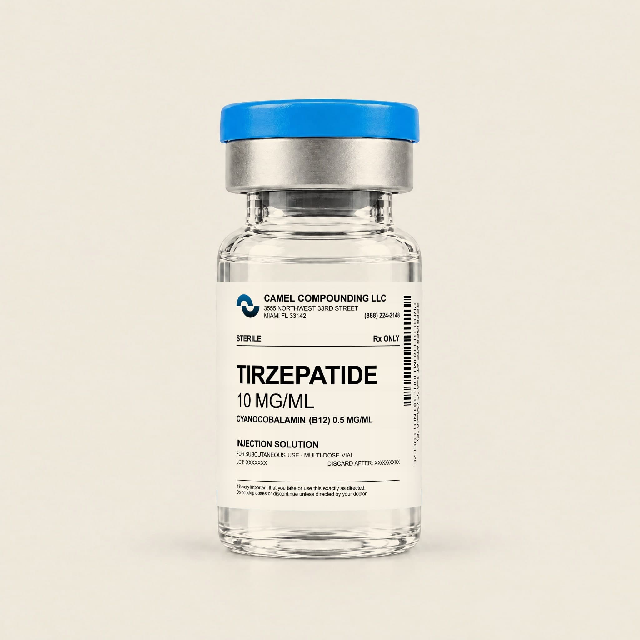 Tirzepatide + B12 10 mg/mL vial